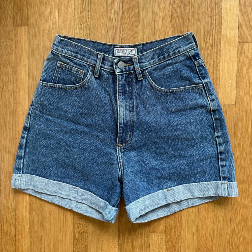Vintage Guess Denim Blue Women's Shorts